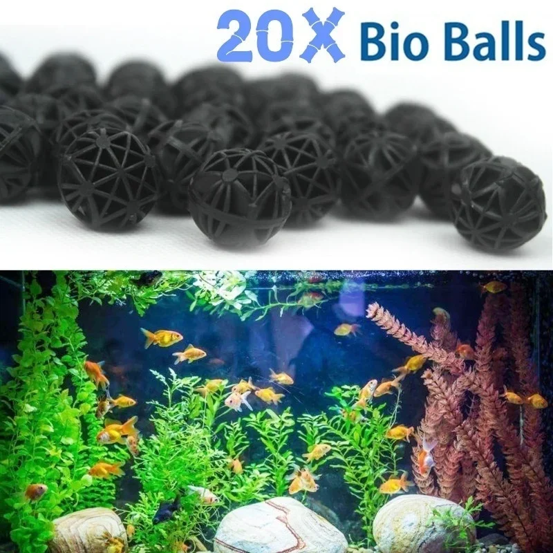 Planted Aquarium Media - 20Pcs 16mm Aquarium Bio Balls Filter