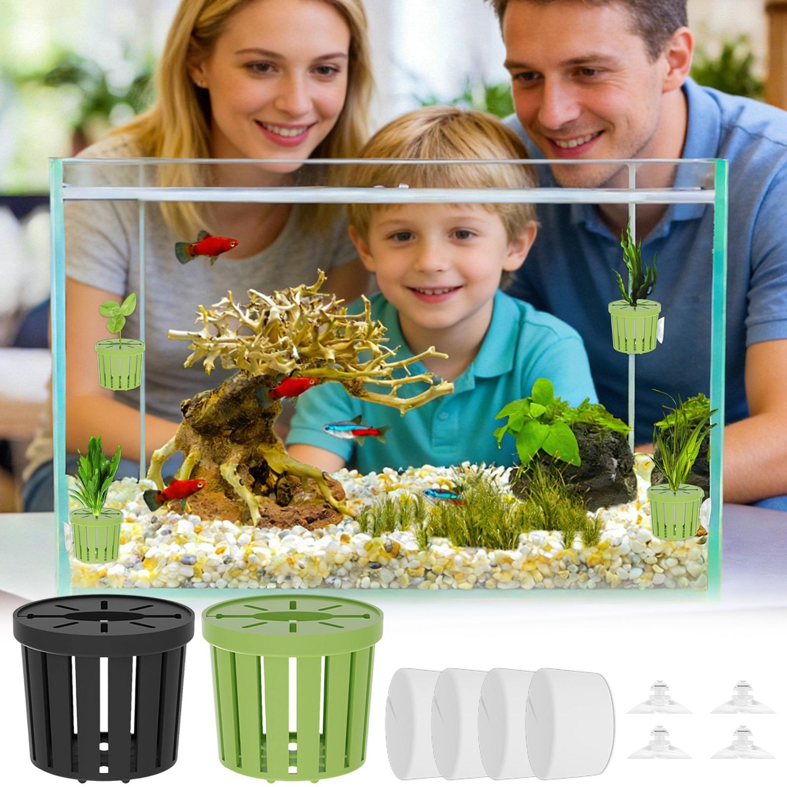 4 Pieces Hydroponic Plant Bask - Aquarium Planted Background recension och pris