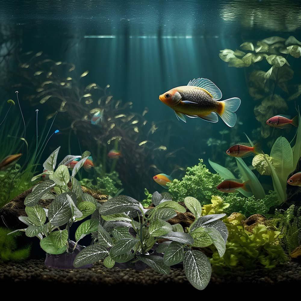 Decorative Silk Realistic Unde - Planted Aquarium Jar recension och pris